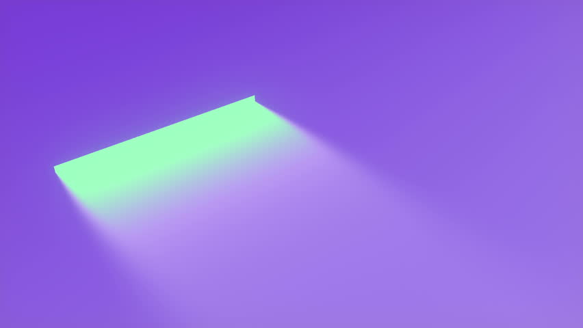 Bright beam of neon-colored light falls on the surface through the opened portal. Modern concept background. 3d rendering digital animation. HD resolution | Shutterstock HD Video #1098412891