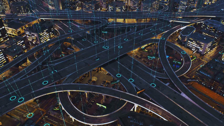 Autonomous Cars Transporting Goods And People Using Sensors To Navigate Through The Town Futuristic Electric Cars Ai Cgi | Shutterstock HD Video #1098422479