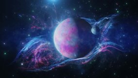 Alien Space Planets, Stars and Galaxy Animation 4K