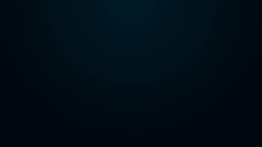 Glowing neon line SEO optimization icon isolated on black background. 4K Video motion graphic animation.