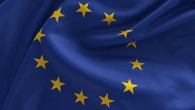 European Union flag fade with Germany flag, Video 3d illustration