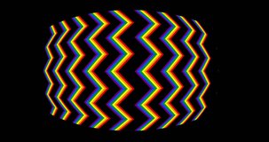 Retro Wave rainbow amination, loop background. Seamless pattern loop. Vector Pixel art 8 bit