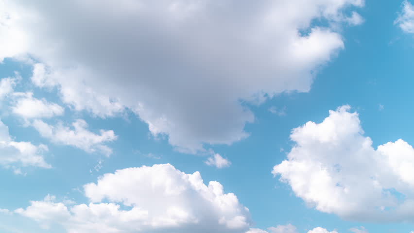 4k time lapse clouds and blue sunny sky, Loop of white clouds over blue sky with sun Rays, Aerial view, drone shooting clouds motion time, nature blue sky a white cleat weather. | Shutterstock HD Video #1098482469