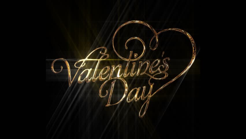 Valentine's day lettering in gold letters on black background. Romantic valentine's day background animation. Happy Valentine's Day.
 Royalty-Free Stock Footage #1098491105