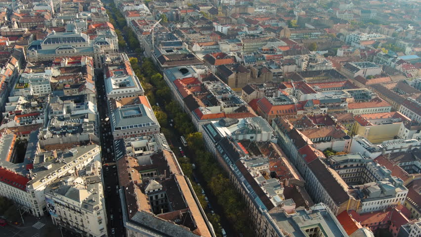 Andrassy Avenue (Andrassy ut), most famous street of Budapest, Hungary