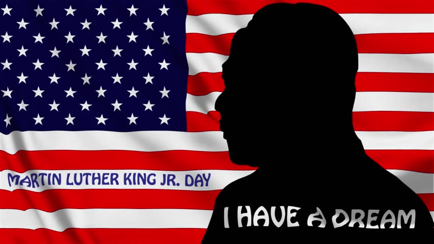 Martin Luther king day. I have a dream. Seamless looping animation of Martin Luther king Jr day waving banner. Royalty-Free Stock Footage #1098503389