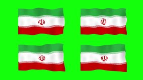 Iran Waving Flag 2D Animation on Green Screen Background. Looping seamless animation. Motion Graphic - Powered by Shutterstock - Get 15% off with code: PIKWIZARD15