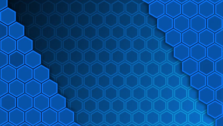 Animated blue color flickering hexagonal shapes background | Shutterstock HD Video #1098504171