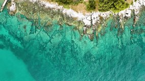 4K Summer Bliss at the Croatian Sea: A Drone Video of Soothing Sounds and Stunning Landscapes
