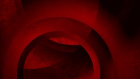 Dark red abstract grunge geometric background with circles. Seamless looping motion design. Video animation Ultra HD 4K 3840x2160