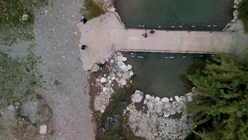 Montanejos. Natural pools. River. Bridges. Stone canyons. Birth of water. Waterfalls. Spa. Idyllic landscape. Autumn. Winter. Castellon. Valencian Community. Spain. Europe.