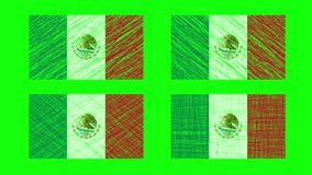 Mexico Scribble Animation on Green Screen Background. Looping seamless animation. Set of variations motion graphic - Powered by Shutterstock - Get 15% off with code: PIKWIZARD15
