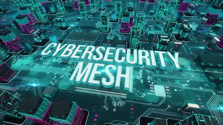 Cybersecurity Mesh with digital technology hitech concept | Shutterstock HD Video #1098536355