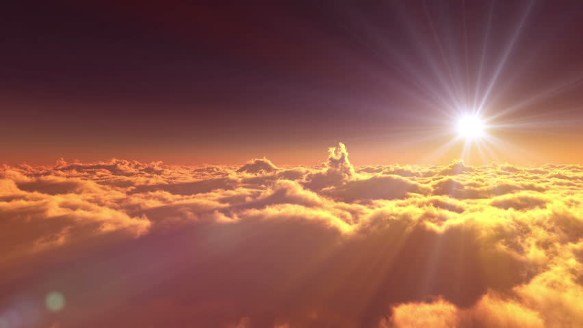 Fly above cloud sun light | Shutterstock HD Video #1098540005