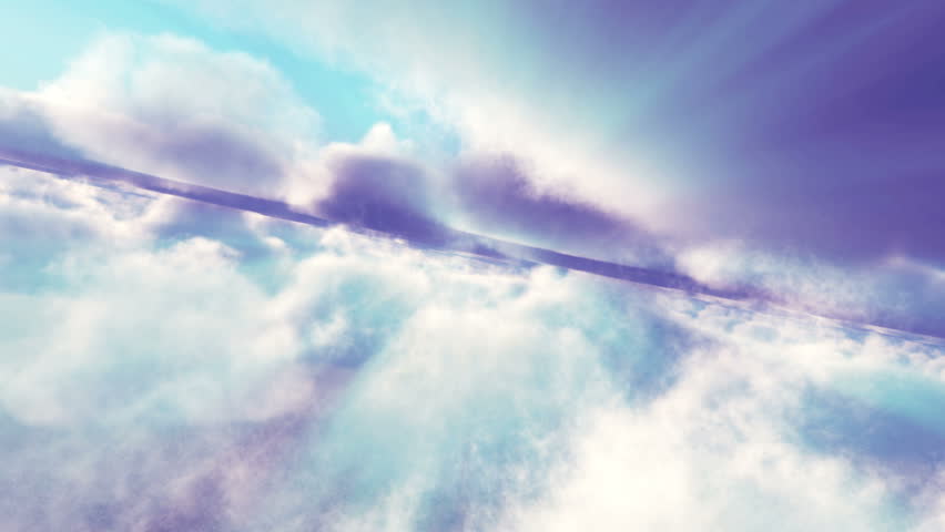 Fly in above clouds sunset sun ray | Shutterstock HD Video #1098540021