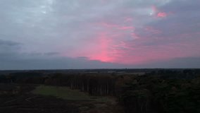 4k hyperlapse of the sun setting over Rendlesham Forest in Suffolk, UK