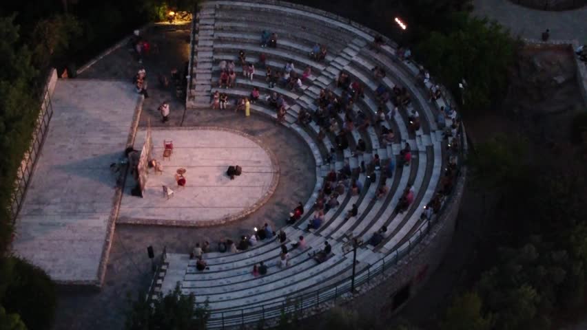 Aerial view of outdoor theater