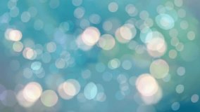 Abstract motion background bokeh blue particles effect defocus 4K video resolution