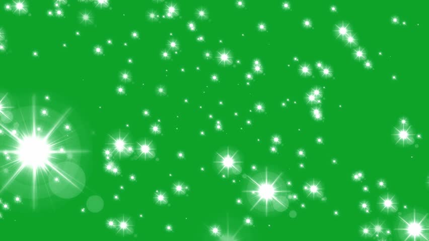 Sparkling glowing stars isolated on green background. 4K Keylight Animation. | Shutterstock HD Video #1098557281
