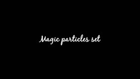Magic energy strokes set on a black background. Motion Festive elements for text highlights, Christmas clips, video banners. 4k shining brushes.