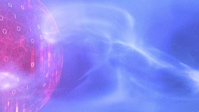 Abstract red glow binary code sphere animation with beautiful light streaks background. - Powered by Shutterstock - Get 15% off with code: PIKWIZARD15