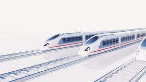 White high speed railway bullet train, 3d rendering. Digital drawing. - Powered by Shutterstock - Get 15% off with code: PIKWIZARD15
