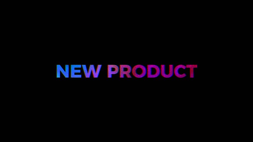 New Product motion text with blink glitch effect. 4k 60fps footage for new product launches | Shutterstock HD Video #1098583983