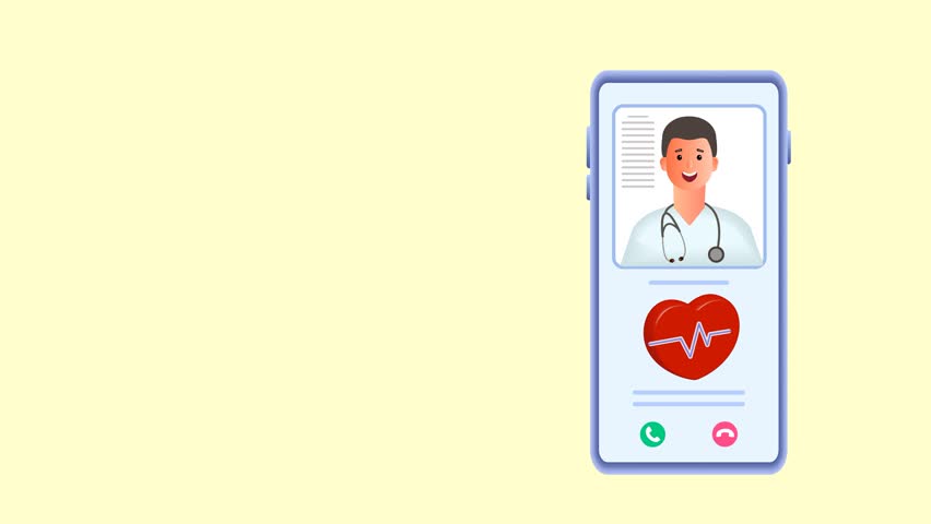 The concept of an online doctor's consultation. Healthcare, medicine, diagnostics. Animation. | Shutterstock HD Video #1098585075