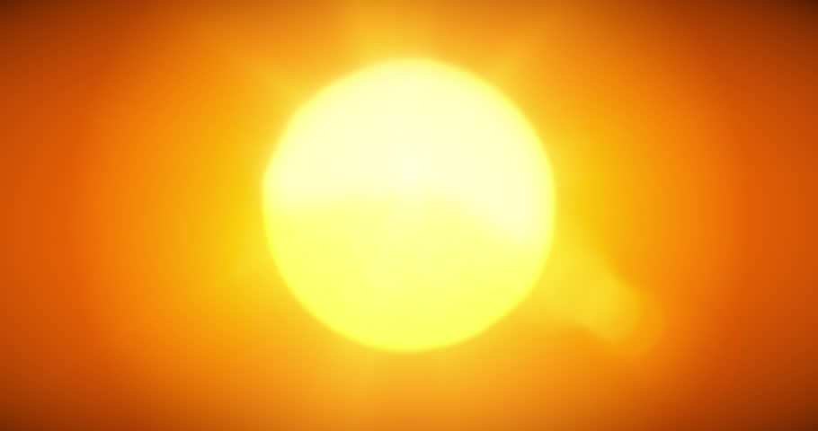 Sun. Evening summer sunset with heat distortion. Seamless loop Royalty-Free Stock Footage #1098585921