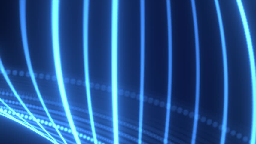 Abstract blue waves from lines and dots of particles of glowing swirling futuristic hi-tech with blur effect on a dark background. Abstract background. Video in high quality 4k, motion design | Shutterstock HD Video #1098587193
