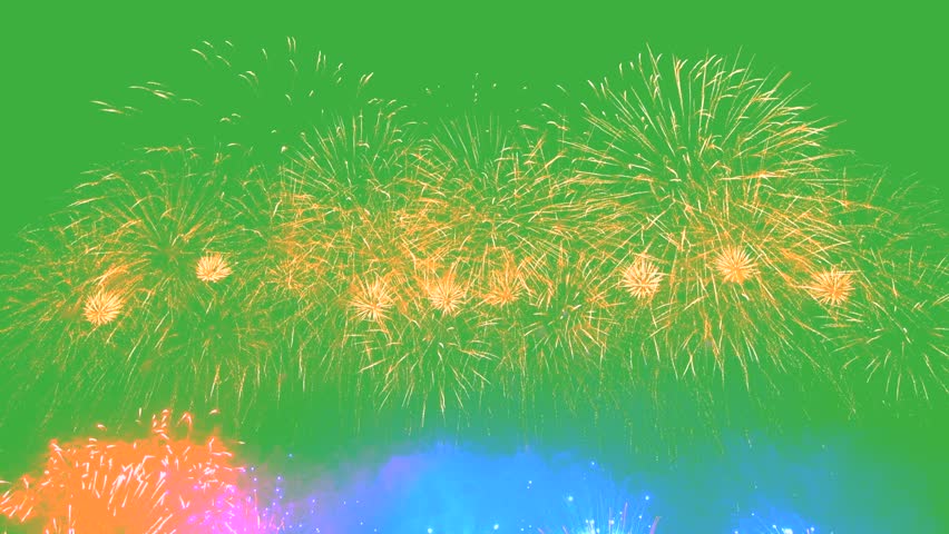 Abstract Firework on green chroma key background, 4th of July independence day concept. High quality 4k chromakey video | Shutterstock HD Video #1098602541