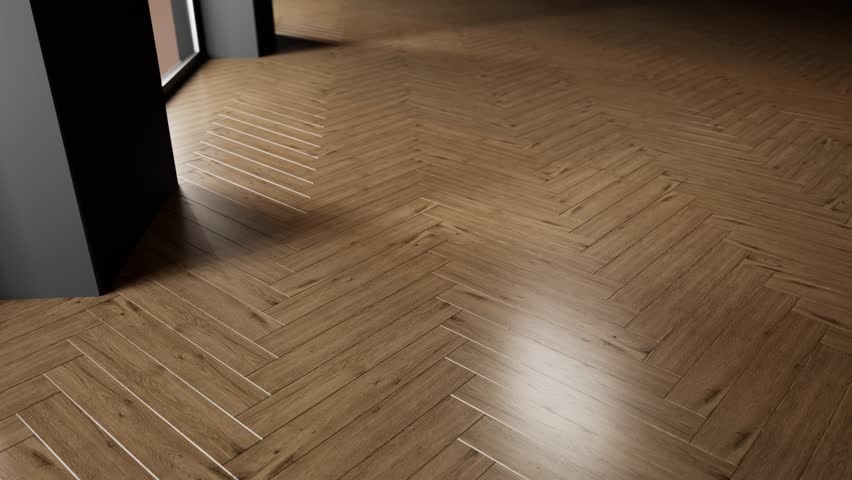 Wooden floor in modern contemporary inteior. Expensive parquet floor in luxury interior. 3d render - Powered by Shutterstock - Get 15% off with code: PIKWIZARD15