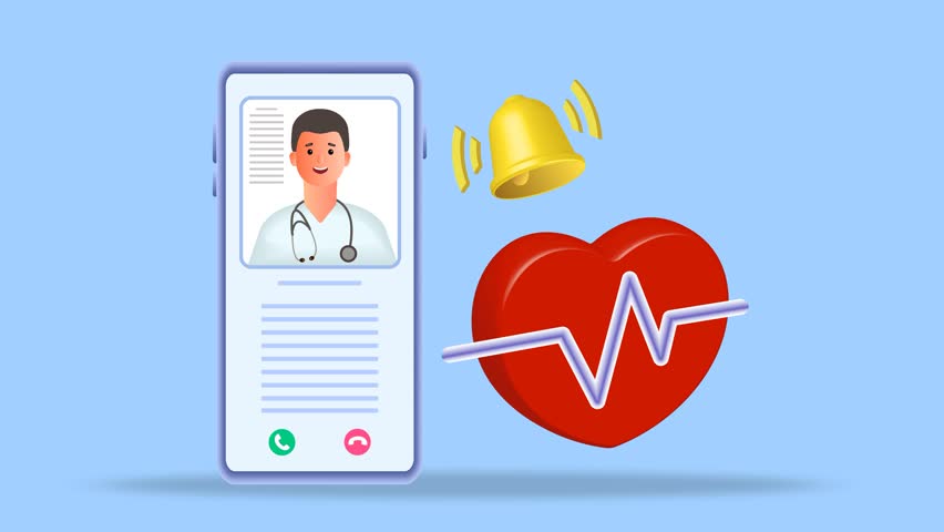 The concept of an online doctor's consultation. Healthcare, medicine, diagnostics. Animation. | Shutterstock HD Video #1098622125