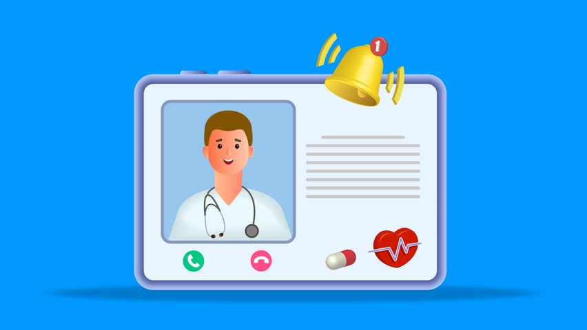 The concept of an online doctor's consultation. Healthcare, medicine, diagnostics. Animation. | Shutterstock HD Video #1098622127