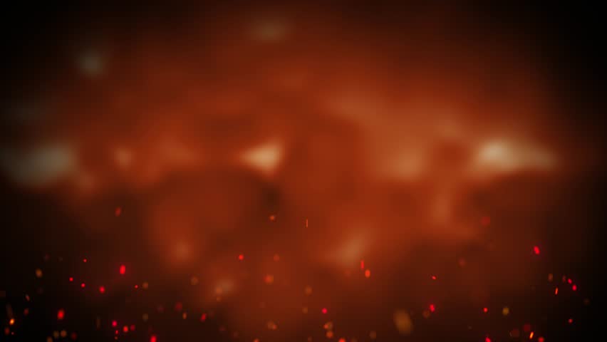 Toxic smoke with fiery lava 3d illustration motion design. Splash screen or background . Clouds of smoke are directed upwards, and sparks of hot red coals fly in air.. Hell and hell. | Shutterstock HD Video #1098624949