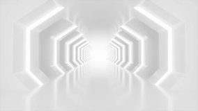 White geometric tunnel, 3d rendering. Digital drawing. - Powered by Shutterstock - Get 15% off with code: PIKWIZARD15