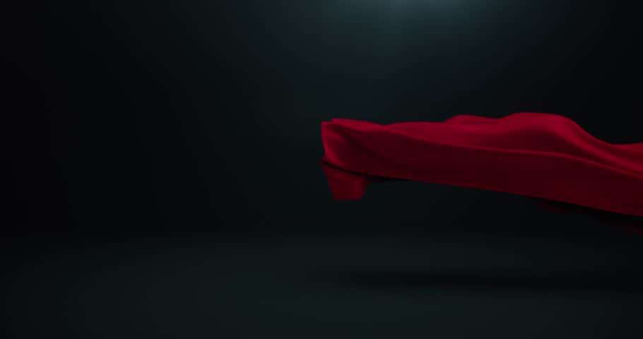 4k Red wave satin fabric loop background.Wavy silk cloth fluttering in the wind.tenderness and airiness.3D digital animation of seamless clothe revealing object waving ribbon streamer riband. | Shutterstock HD Video #1098626803