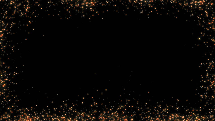Golden fire sparks isolated on black background. Award money glitter particle frame, 4k resolution. Royalty-Free Stock Footage #1098634439