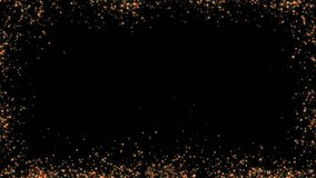 Golden fire sparks isolated on black background. Award money glitter particle frame, 4k resolution. - Powered by Shutterstock - Get 15% off with code: PIKWIZARD15