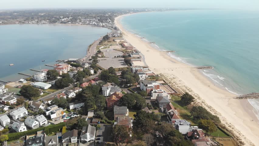 award-winning beaches of Sandbanks, Poole - video drone