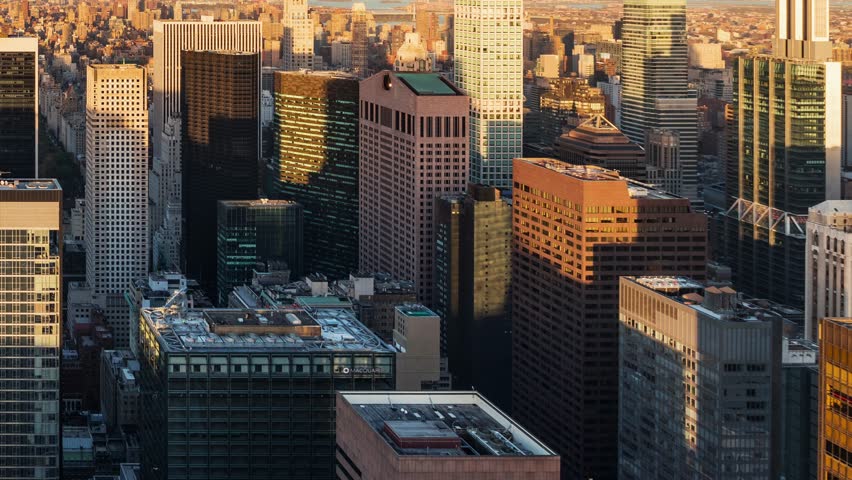 New York City urban buildings timelapsing view as the famous city in USA Royalty-Free Stock Footage #1098636463