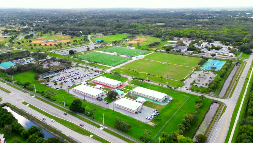 Aerial video Pine Island Park Davie FL USA