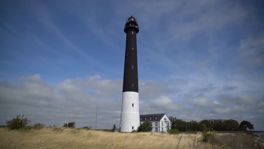 Saaremaa lighthouse and cloudy sky