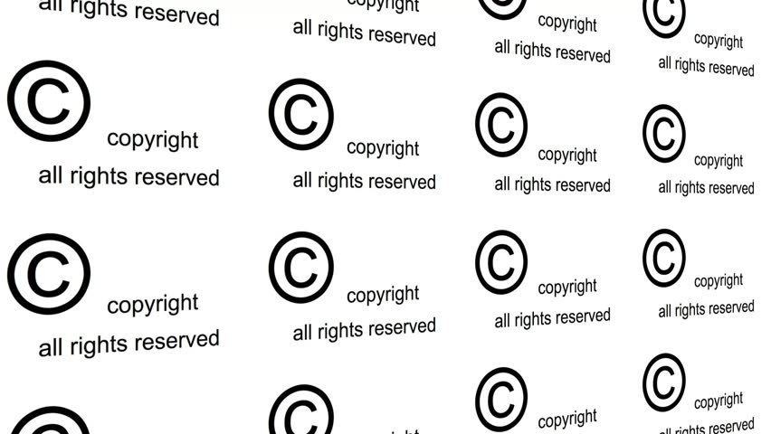 Copyright symbol concept. Word with white background. 4K Animation. Royalty-Free Stock Footage #1098666165