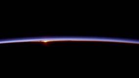 Beautiful Sunrise Over Earth From The Edge Of Space. Elements of This Video are furnished by NASA.