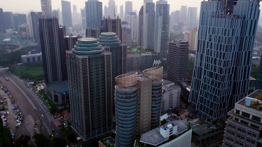Aerial Views of the Jakarta Skyline