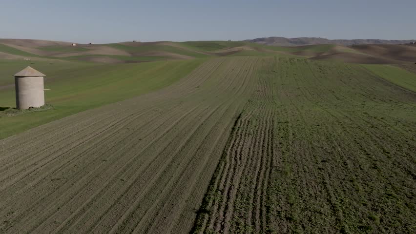 Italy silo right to left aerial