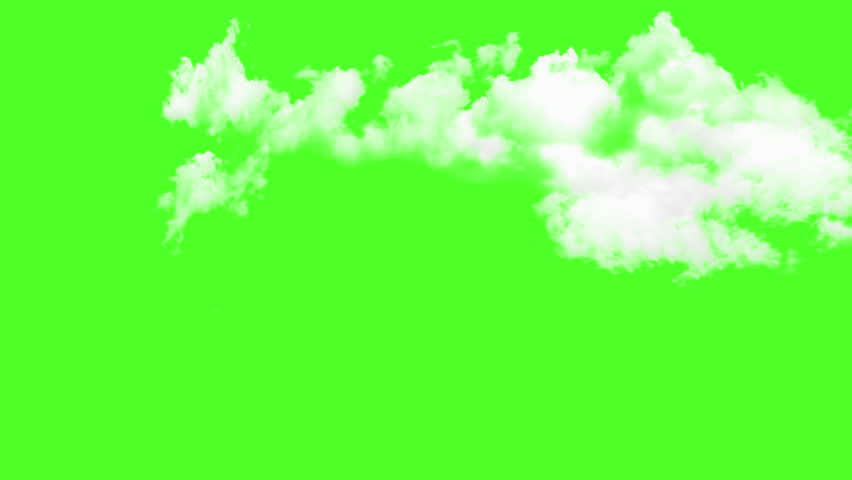 Animation of several collections of clouds moving fast and slow on a green screen | Shutterstock HD Video #1098692943