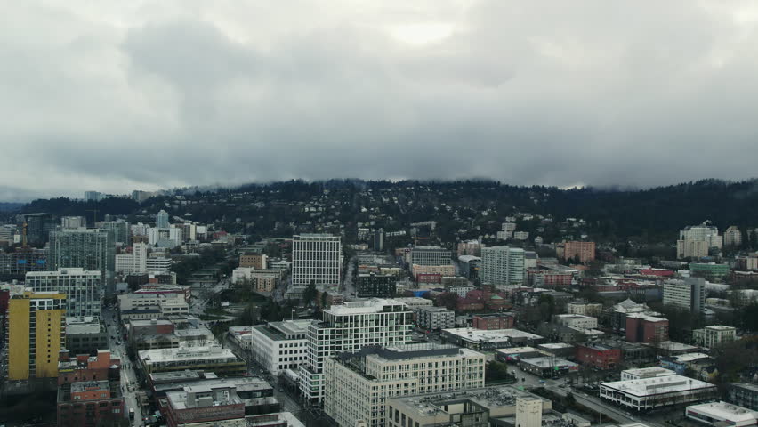 Fog settles in over downtown Portland
