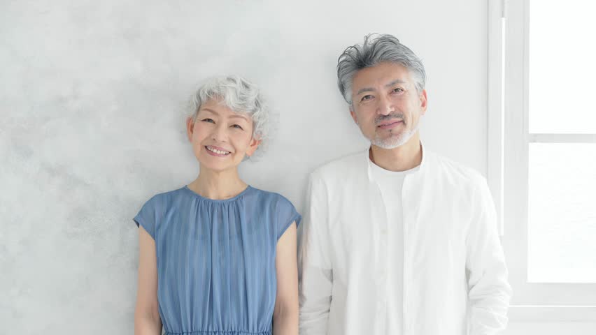 Asian elderly couple with glasses. Eyewear. | Shutterstock HD Video #1098694015
